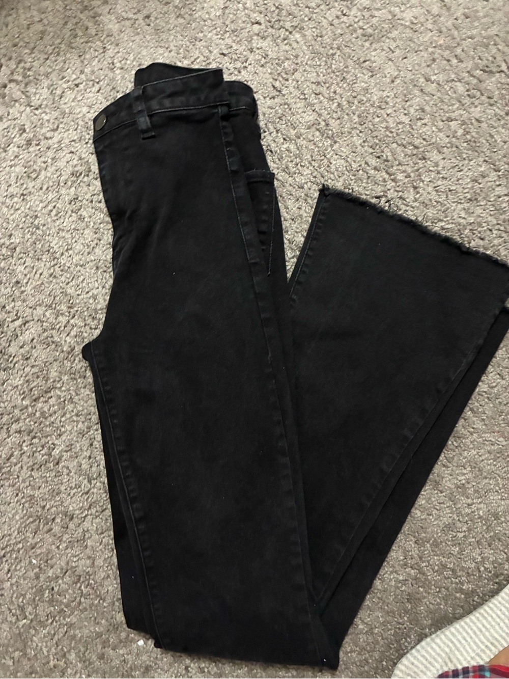 Black High-Waist Wide Leg Jeans